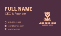 Pink Teddy Bear Business Card Design