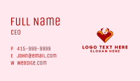 Cute Heart Dog  Business Card Image Preview