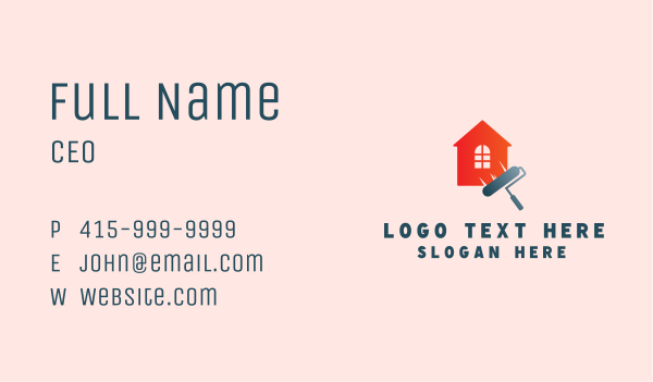 House Paint Roller Business Card Design Image Preview