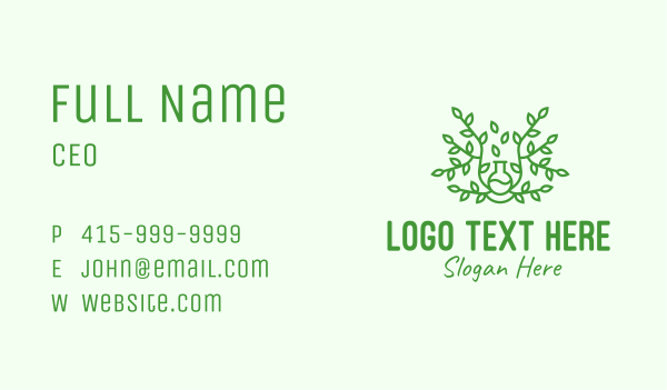 Green Vine Plant Business Card Design Image Preview
