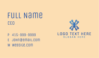 Blue Tech Circuit Letter X  Business Card Image Preview