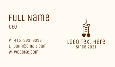 Construction Shovel Tower Business Card Image Preview