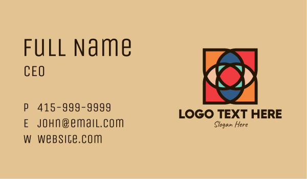 Mosaic Tile Pattern  Business Card Design Image Preview