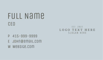 Elegant Boutique Wordmark Business Card Image Preview