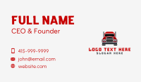 Red Logistics Truck Business Card Image Preview
