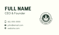 Marijuana Cannabis Emblem Business Card Image Preview
