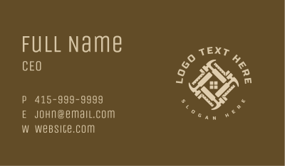 Home Carpentry Emblem Business Card Image Preview