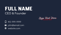 Cursive Shadow Wordmark Business Card Image Preview