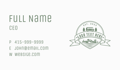 Nature Travel Van Business Card Image Preview