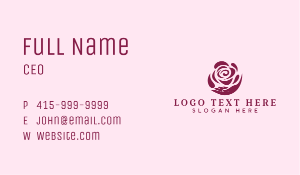 Flower Rose Wellness  Business Card Design Image Preview