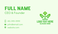 Green Leaf Crown Business Card Image Preview