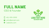 Green Leaf Crown Business Card Design