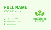 Green Leaf Crown Business Card Image Preview
