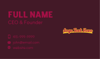 Quirky Script Wordmark Business Card Image Preview