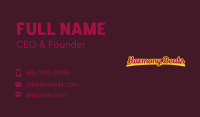 Quirky Script Wordmark Business Card Design