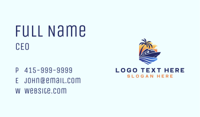 Beach Wave Cruise Business Card Image Preview