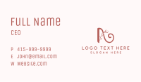 Floral Styling Letter A Business Card Image Preview