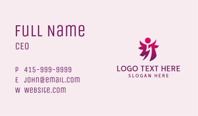 Purple Fashion Person Business Card Image Preview