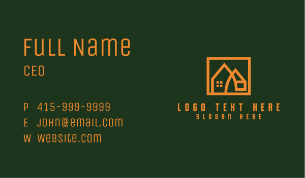 Modern House Property Business Card Design Image Preview