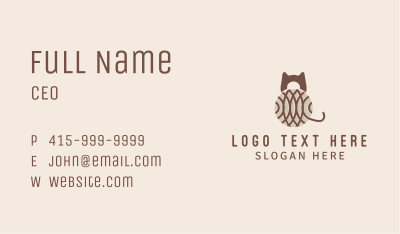 Crochet Cat Craft Business Card Image Preview