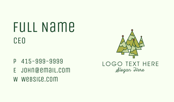 Pine Tree Park Business Card Design Image Preview