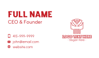 Red Robotic Skull  Business Card Image Preview