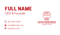 Red Robotic Skull  Business Card Preview