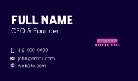 Futuristic Neon Wordmark Business Card Image Preview