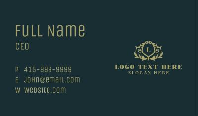 Stylish Hotel Royalty Business Card Image Preview