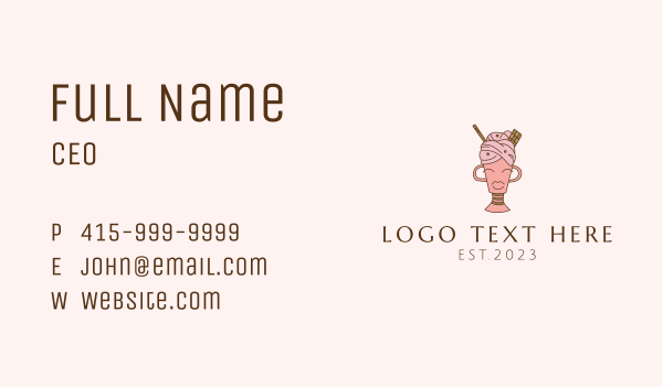 Ice Cream Mascot  Business Card Design Image Preview