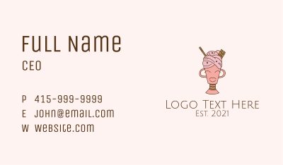 Ice Cream Mascot  Business Card