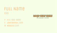 Fun Candy Snack Wordmark Business Card Image Preview