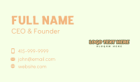 Fun Candy Snack Wordmark Business Card Image Preview