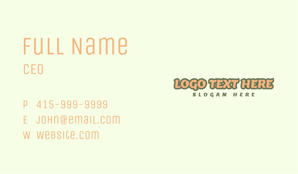 Fun Candy Snack Wordmark Business Card Design Image Preview