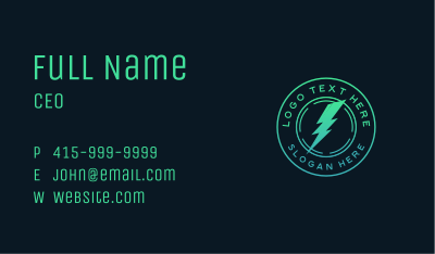 Power Lightning Bolt Business Card Image Preview
