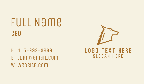 Wild Wolf Animal  Business Card Design Image Preview