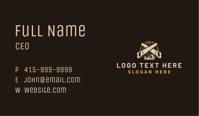 Saw Wood Crafting Business Card Image Preview