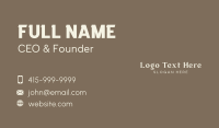 Elegant Classy Wordmark Business Card Design