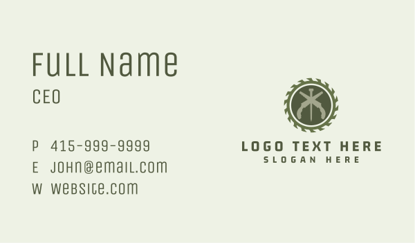 Carpentry Lumber Woodcutting Business Card Design Image Preview