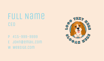 Cute Puppy Veterinarian Business Card Image Preview