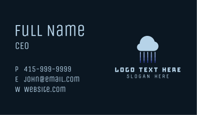 Tech Cloud Data Network Business Card Image Preview