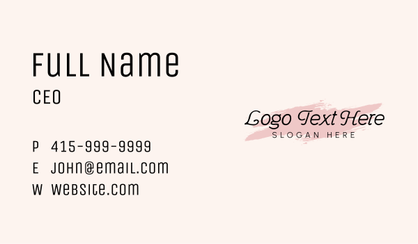 Cosmetic Makeup Wordmark Business Card Design Image Preview