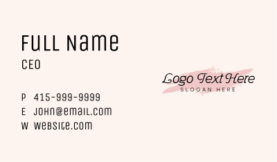 Cosmetic Makeup Wordmark Business Card Image Preview