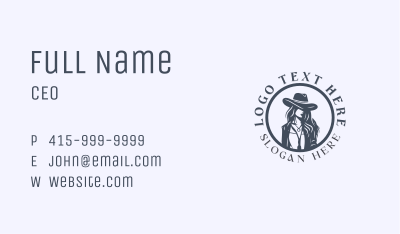 Rodeo Equestrian Cowgirl Business Card Image Preview