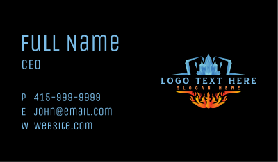 Ice Fire Element Business Card Image Preview