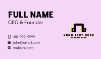 Music Streaming Headphones Business Card Design