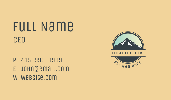 Mountain Valley Summit Business Card Design Image Preview