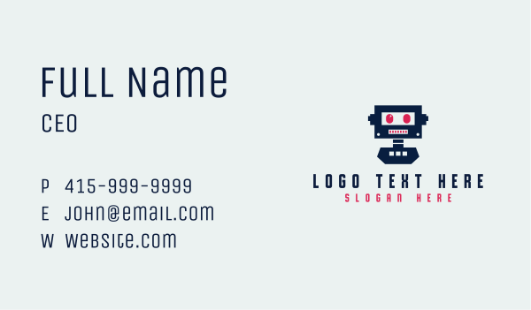 Tech Robot Toy Store Business Card Design Image Preview