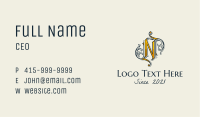 Classic Decor Letter N  Business Card Image Preview