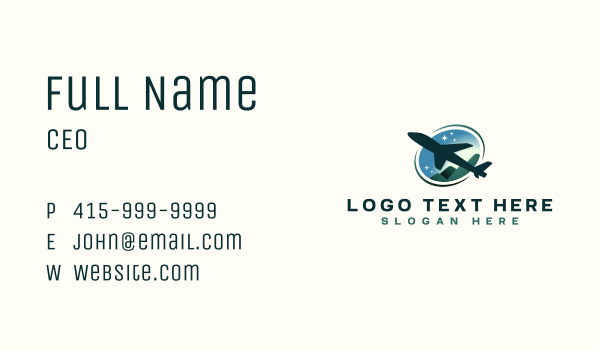 Airplane Travel Mountain  Business Card Design Image Preview